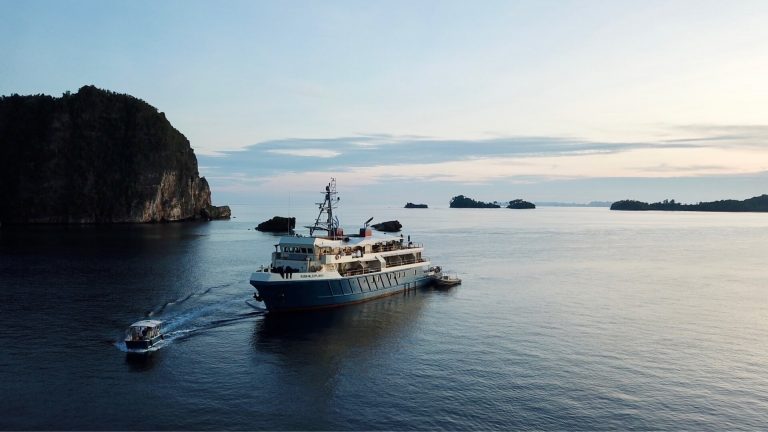 Kudanil Explorer - Yacht Charter Indonesia - Superyacht Explorer - Drone Side View