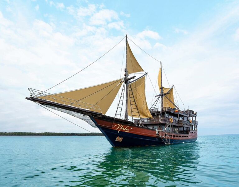 Nala - Yacht Charter Indonesia - Sails Raised View - Luxury Liveaboard Boat Rental