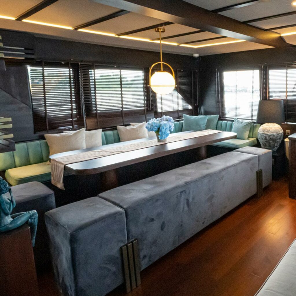 Nala - Yacht Charter Indonesia - Saloon - Luxury Liveaboard Boat Rental