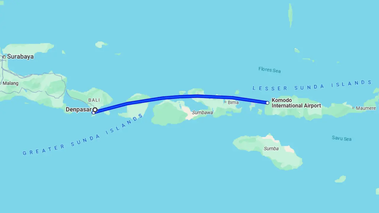 How to Get from Bali to Komodo Island by airplane